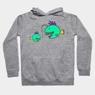 Cute and hungry anglers Hoodie